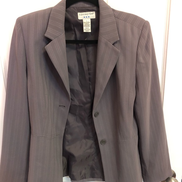 Grey Blazer With Treading Detail - Picture 1 of 2